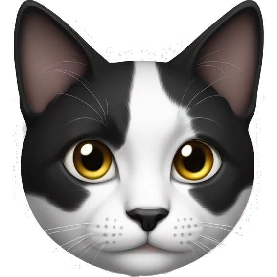 black and white cat  emoji