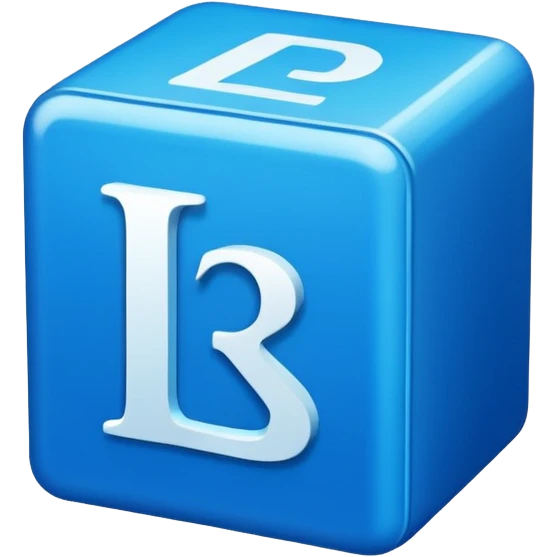 The letters LR in a blue box 2D emoji