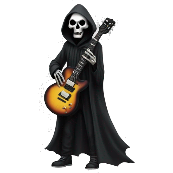 Grim reaper e-guitarre emoji