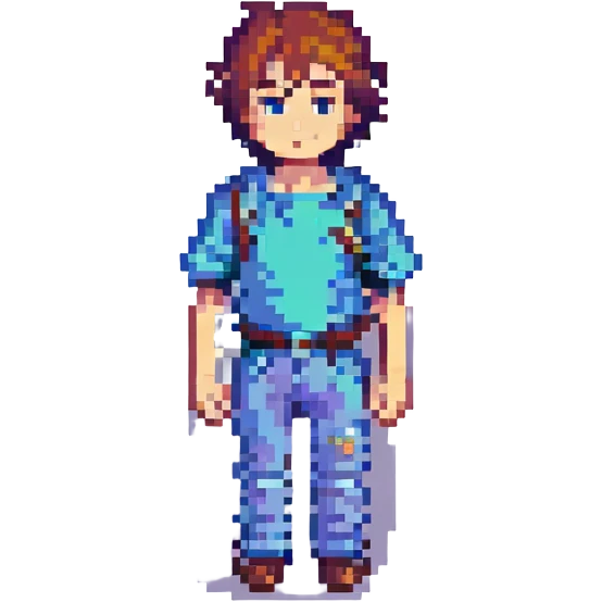 a boy, pixel art style emoji