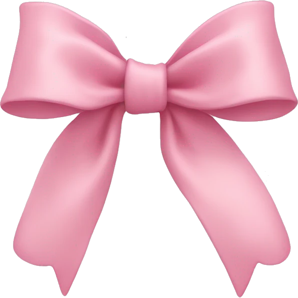 light pink bow on light pink bow emoji