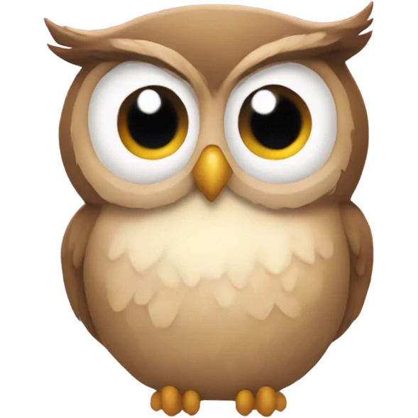Owl heart eyes emoji