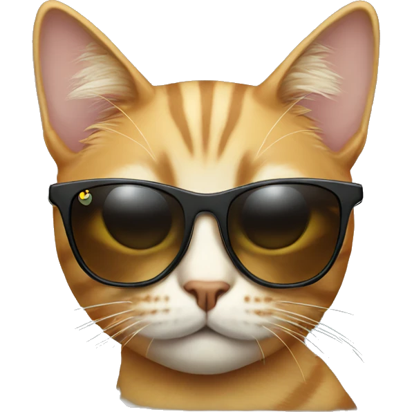 Cat with sunglasses emoji