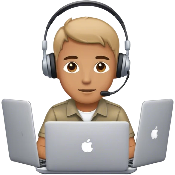 the guy is sitting in a laptop emoji