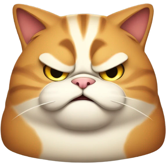 angry fat cat  emoji