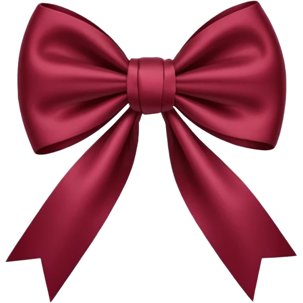 Maroon bow emoji