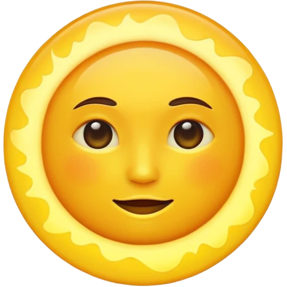 half sun with out face emoji