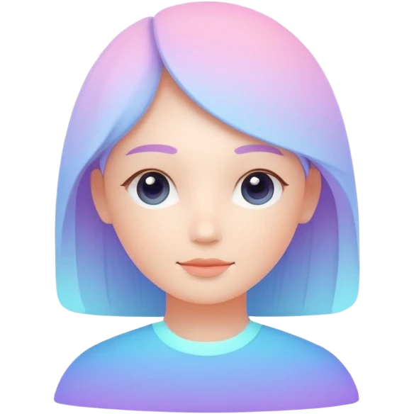 minimal abstract avatar for AI assistant,
soft rounded shape,
no human face,
friendly presence without personality bias,
neutral pastel gradient,
modern wellness AI aesthetic,
transparent background,
vector illustration
 emoji