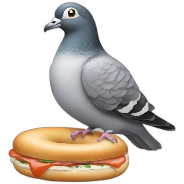 informal pigeon bagel emoji
