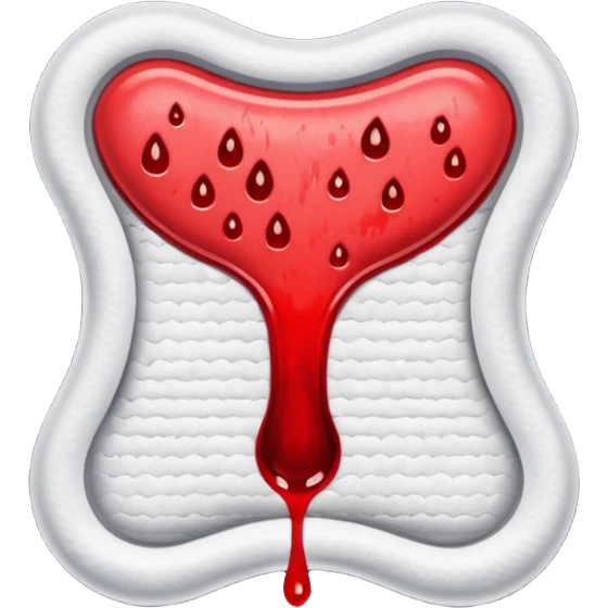 l with blood on it period pad emoji