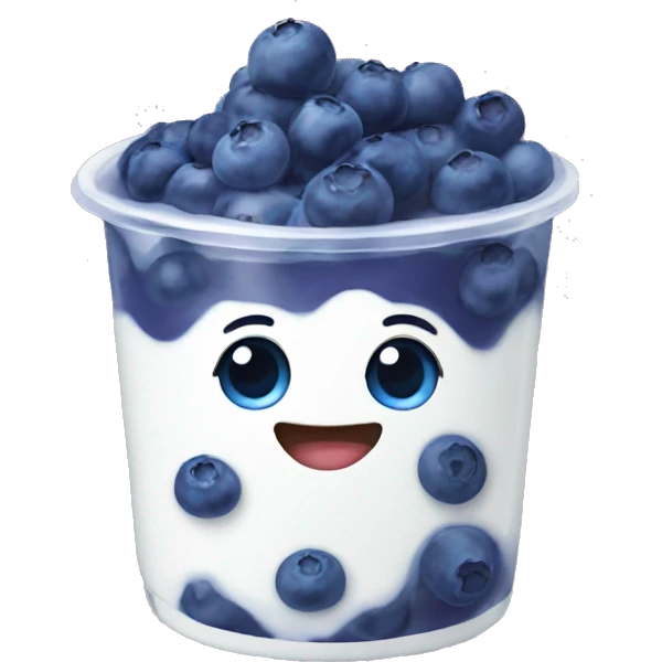 Blueberry yogurt emoji