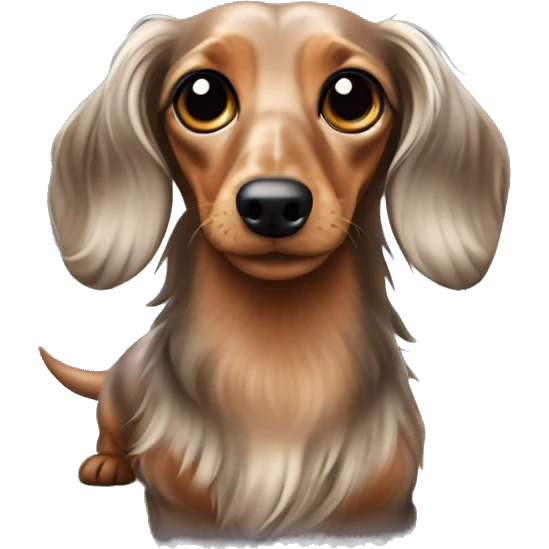 long hair dapple dachshund emoji
