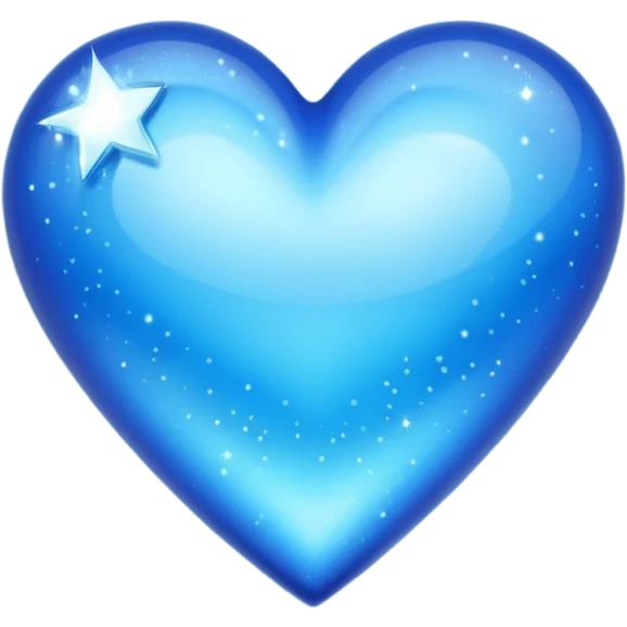 blue heart with sparkles emoji