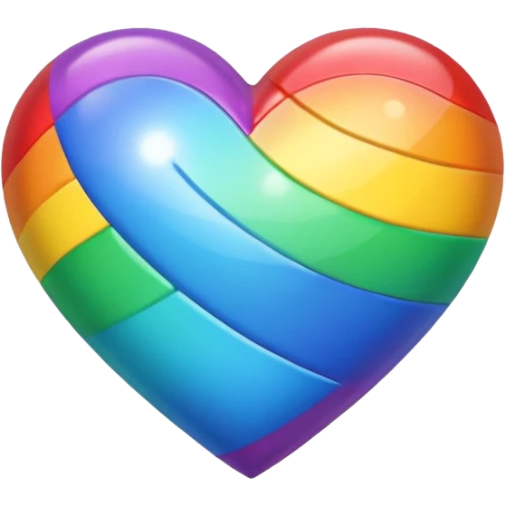 A rainbow heart emoji emoji