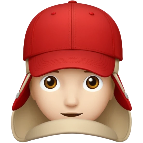 Solid Red baseball cap emoji