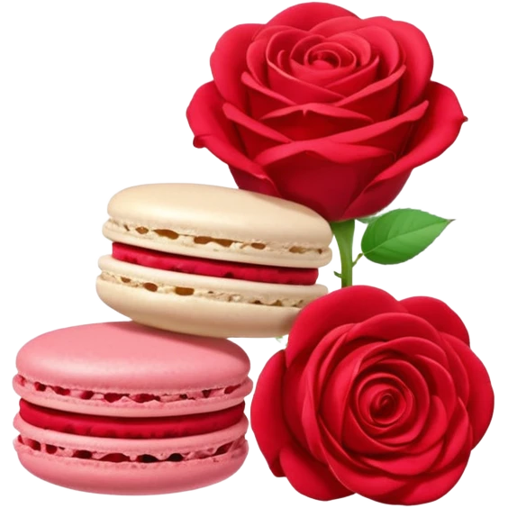 Le Durée Paris macaron et fleur red emoji