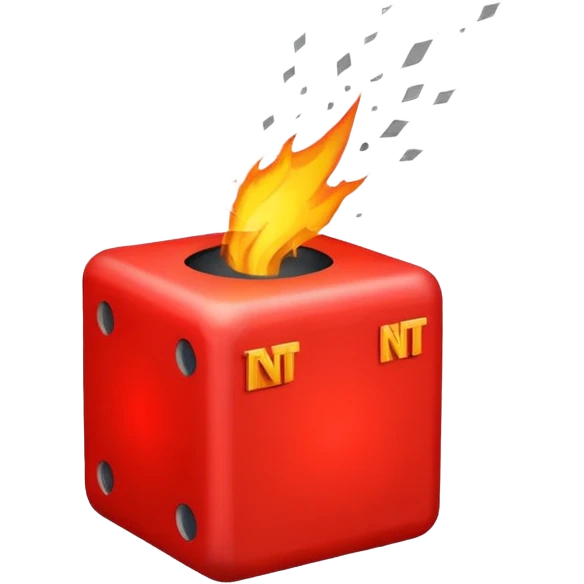 generate a bright red TNT cube emoji