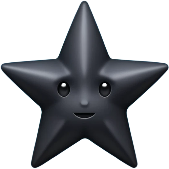 یه ستاره ی تمام مشکی emoji