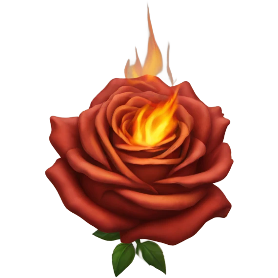 Fiery rose emoji