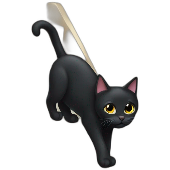 black cat under ladder emoji