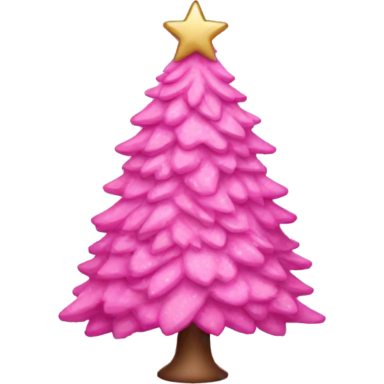 Pink Christmas Tree emoji