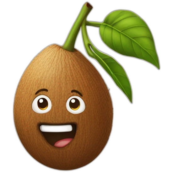 Noix de coco qui marche emoji