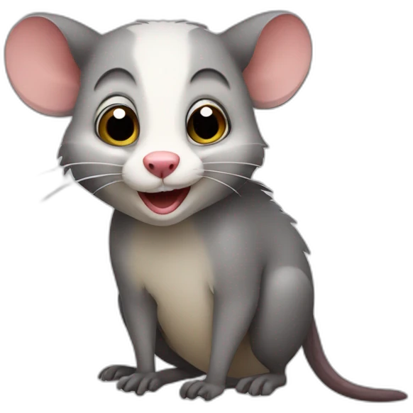 possum cartoon emoji
