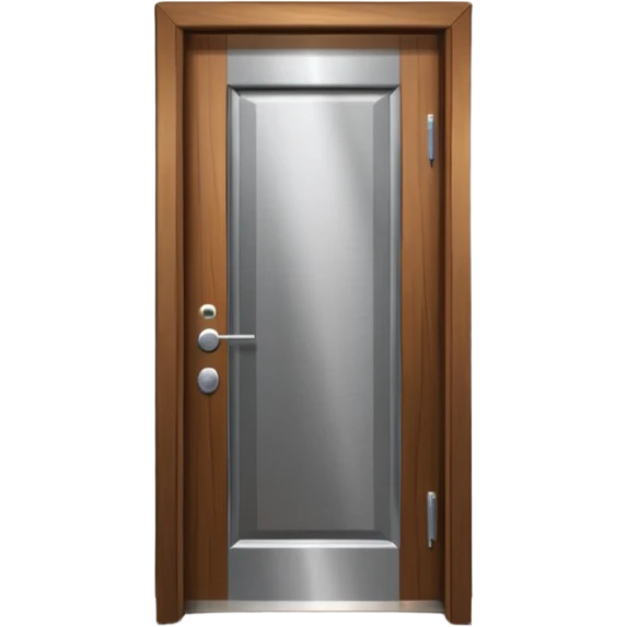 hotel room door modern hallway with spotlight up emoji