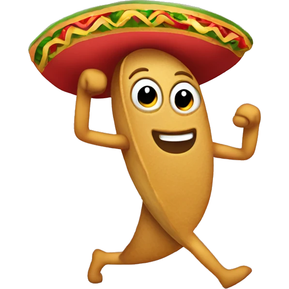 Dancing taco emoji