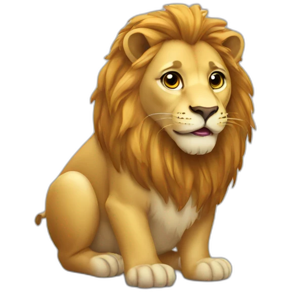 Lion hatching emoji