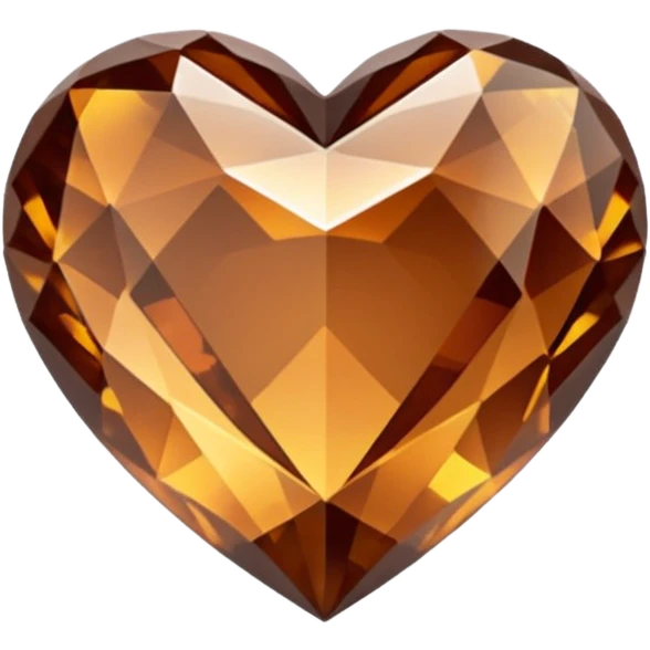 Crystal brown heart emoji