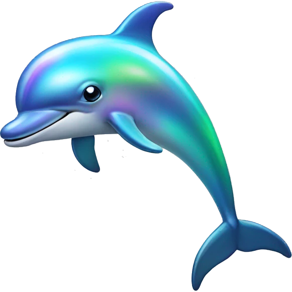 Iridescent dolphin emoji