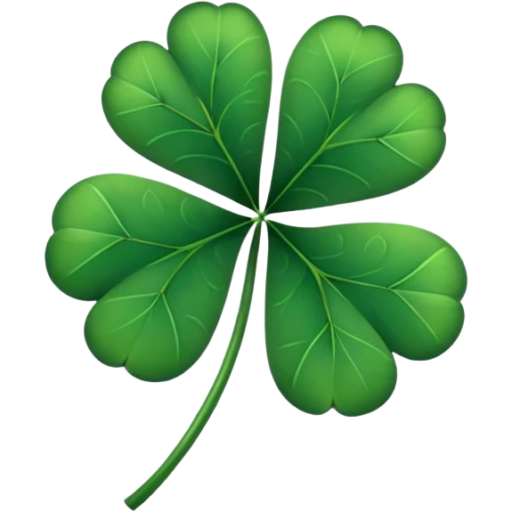 Five leaf clover in black clover emoji