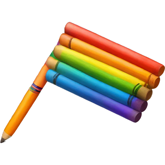 rainbow crayon emoji