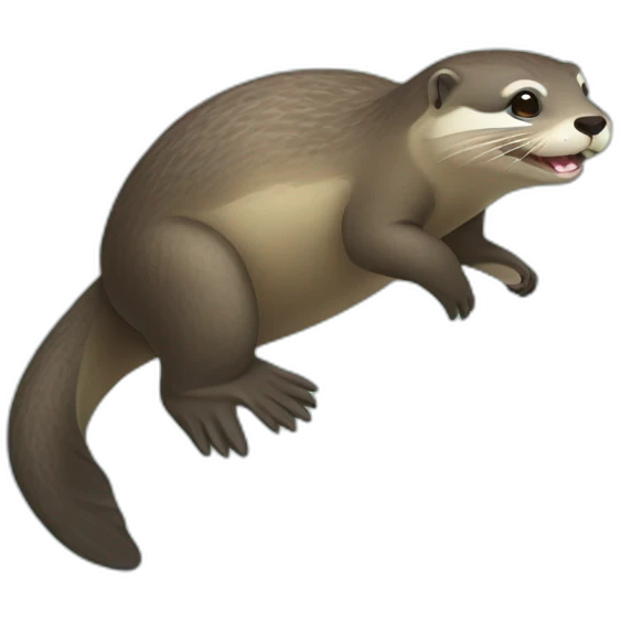 Loutre sur tortue emoji