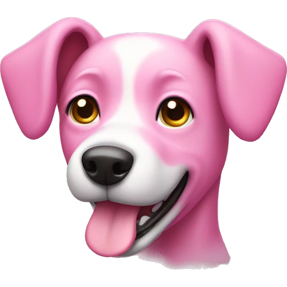 Pink dog emoji