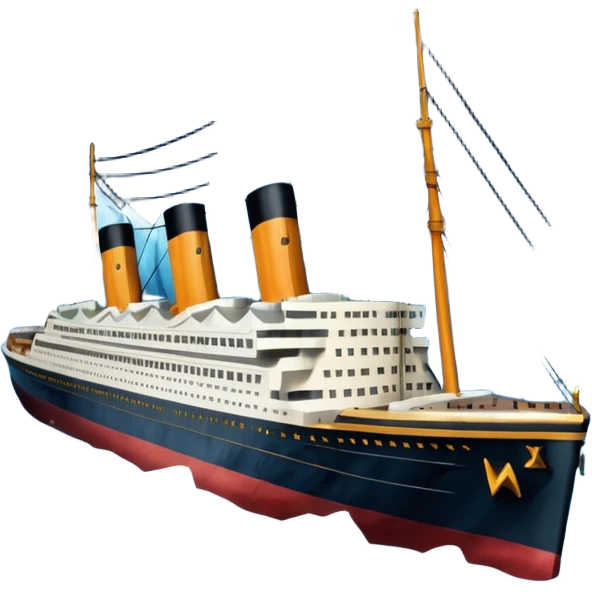 titainic crashing into an iceberg emoji