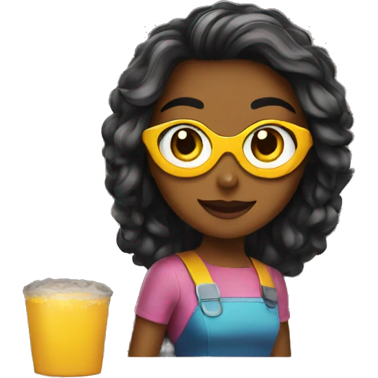 super hero girl restaurant emoji