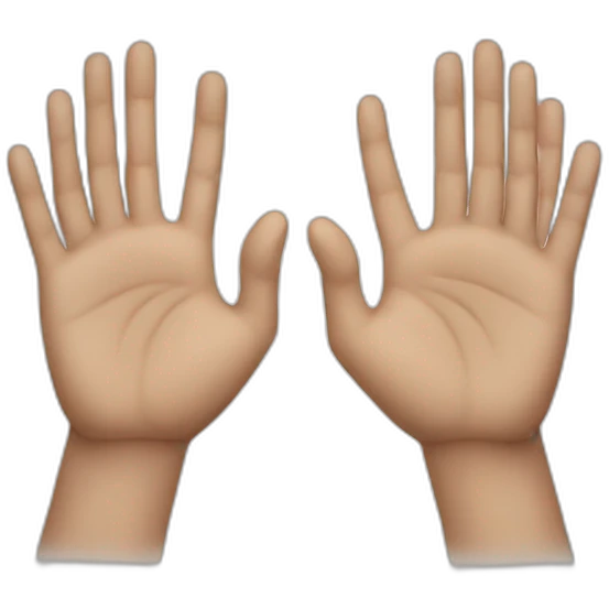 Hands off emoji