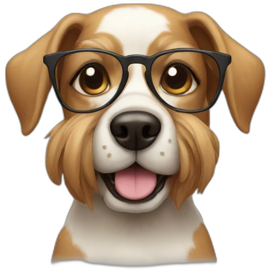 dog with glasses  emoji