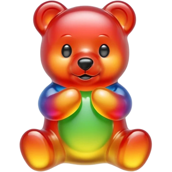Gummy bear (multicolor) emoji
