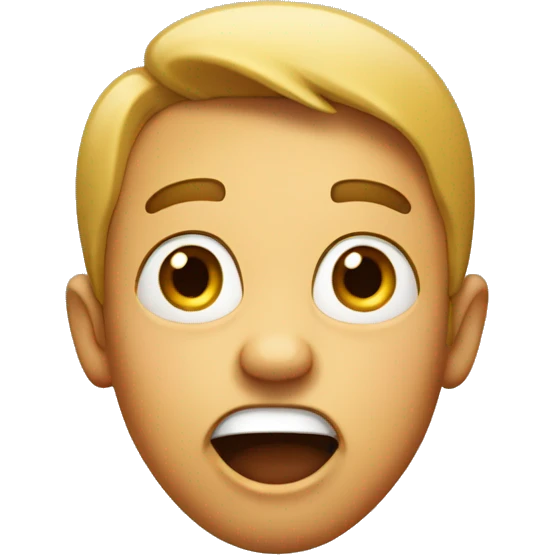 Surprised funny face emoji