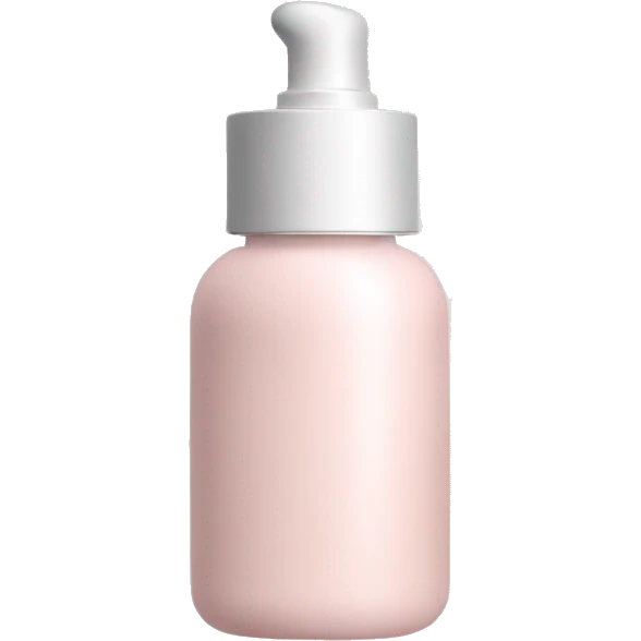 A delicate, baby pink skincare bottle with a smooth, rounded shape, exuding a soft and soothing vibe. The bottle has a creamy pastel pink finish, almost pearly, with minimalistic white or silver accents emoji