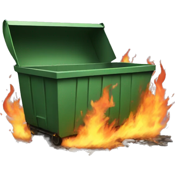 Dumpster fire  emoji