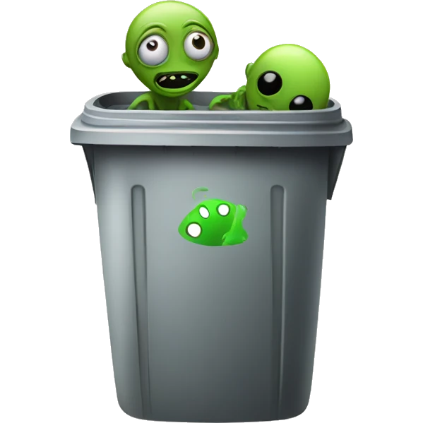 alien in the trash emoji