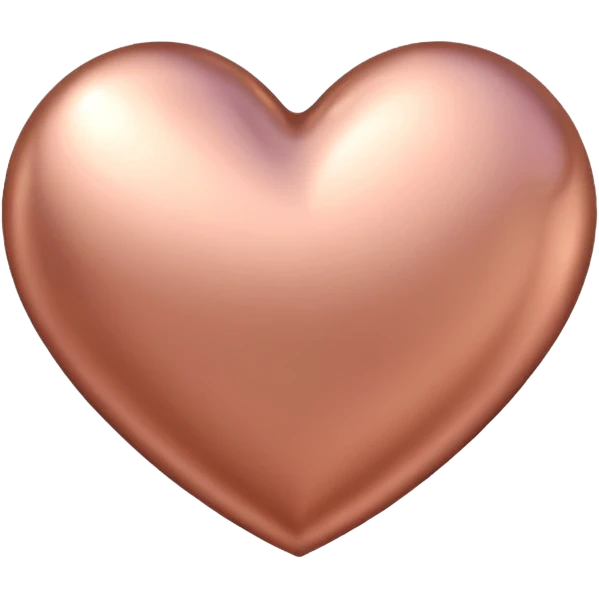 heart with a metallic rose gold finish emoji