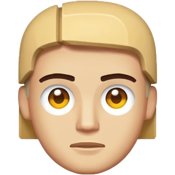Pixeled style head emoji