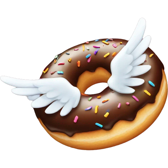 Flying donut emoji