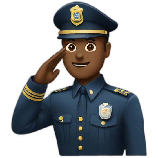 Officer salutating emoji