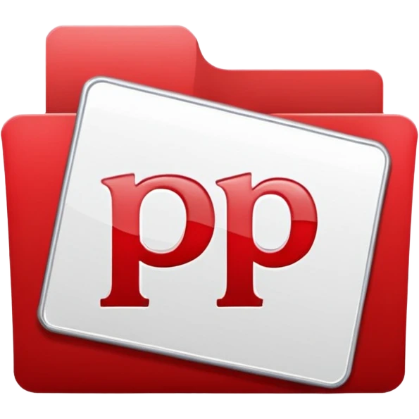 realistic PDF file icon, white page with red PDF text, file tab at top emoji